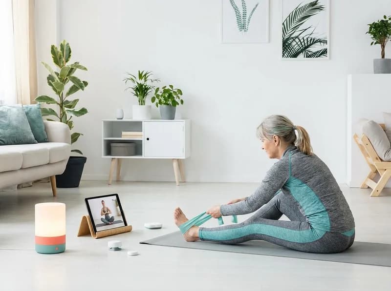 Gentle guided rehab at home illustration